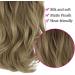 OMGREAET Brown Ombre Wavy Curly Halo Hair Extensions - Light Brown to Light Blonde - 20 Inch - Heat Friendly Fiber - No Clip - Buy Online on GoSupps.com