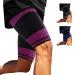 ABYON Thigh Compression Support Sleeves (1 Pair) Thigh Brace Breathable Elastic for Hamstring Quadricep Pain Relief Anti Slip Upper Leg Sleeves for Men and Women XL Pink