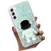 Tivenfezk Nadoli for Samsung Galaxy S21 astronaut Hidden Stand Shell caricature glitter stand soft silicone bling transparent protective cover samsung galaxy s21 green