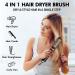 DAILYLIFE Rotating Hair Dryer Brush with 2 Brushes - 4-in-1 Hot Air Styler for Drying, Curling, Straightening - Black & Gold - Buy Online on GoSupps.com