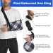 Plaid Arm Sling - Soft Embossed Fabric Shoulder Immobilizer for Shoulder Injury Removable Strap Medical Arm Sling for Men & Women - Black - Buy Online on GoSupps.com