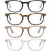 4 Pack Small Blue Light Blocking Reading Glasses for Women & Men - Spring Hinge Oval Readers in 147 Mixed Colors - 2.25x Magnification - Buy Online on GoSupps.com