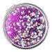 Pink ABS Handheld Compact Double-Sided Mirror - Foldable Magnifying Round Pocket Makeup Small Mirror for Girls & Women Portable