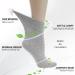 Women's Diabetic Socks 4-Pack, Loose Fit Cotton Crew with Non-Binding Top, Grey, Size 9-12 - Buy Online on GoSupps.com