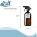 Elliott 480ml Brown Glass Spray Bottle - Eco-Friendly Recycled Glass with Locking Trigger Spray Mechanism for International Shipping - Buy Online on GoSupps.com
