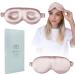MATASSE Silk 3D Contoured Eye Mask - Champagne & Pink Sleep Mask for Women Men - Silk Eye Cover to Prevent Wrinkles - Buy Online on GoSupps.com
