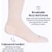 Comrad Recycled Cotton Knee High Compression Socks - 15-20mmHg Graduated Support - Soft & Breathable Unisex Large in Muted Rose - Buy Online on GoSupps.com