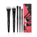 EIGSHOW 5 Pcs Makeup Brush Set Essential Basic Makeup Brushes Powder Foundation Shadow Eyeliner Brush For Daily Halloween Makeup(Black) Jade Black