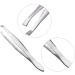 Peowuieu Silver Tone Slanted Flat Tip Metal Eyebrow Tweezers - Premium Cosmetic Tool for Women | International Shipping Available - Buy Online on GoSupps.com