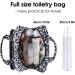 Large Full Size Travel Toiletry Bag: Black Leopard Makeup Organizer for Women - Buy Online on GoSupps.com