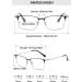 Lanomi Blue Light Filter Reading Glasses for Men & Women - Rectangle Metal Frame 3.0 Diopter Anti-Rays Visual Help - Buy Online on GoSupps.com