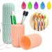 Zhongguoqiaomoo 2 piece of travel toothbrush holder travel for hiking business trips at home portable dustproof antibacterial travel camping school+5 pieces brisks with suction cup