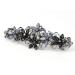 Elegant Flower Crystal Hair Clips Set | 3 Pieces for Women & Girls | Glittering Fashion Accessories in Pink Dark Blue & Gray - Buy Online on GoSupps.com