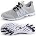 SUOKENI Women's Quick Drying Slip On Water Shoes for Beach or Water Sports 9 Lightgray