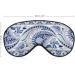 LynaRei Blue Paisley Border Pattern Sleep Mask | Adjustable Super-Smooth Soft Eye Mask for Men and Women | Perfect for Travel and Nap Style - Buy Online on GoSupps.com