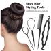 6-Piece Hair Bun Maker Set - Ring Style Donut Bun Shaper & Hair Accessories with Bobby Pins, Elastic Bands, and Ponytail Tools for Women, Girls, Kids - Black - Buy Online on GoSupps.com