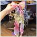 Hair Clips Cute colorful chiffon bow ribbon hairpin sweet hair accessories headband hairpin Blue Hair Clips (Size : 4)