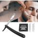 AIBYKS Professional Razor for Men - Salon Quality Stainless Steel Barber Shaver with ABS Handle & 100 Blades - Black - Buy Online on GoSupps.com