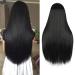 28 Glorious Long Black Synthetic Wig - Natural Looking Straight Hair for Women - Perfect for Daily & Party Wear - Buy Online on GoSupps.com