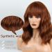 BOGSEA Auburn Synthetic Wave Wig with Bangs - Short Bob Wig for Women - Heat Resistant Hair for Everyday Party - Buy Online on GoSupps.com