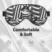 Black and White Striped Unisex Adjustable Buckle Sleep Mask | Perfect for Home Travel & Yoga | International Shipping Available - Buy Online on GoSupps.com