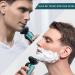 3-in-1 Electric Razor for Men - Cordless Rechargeable Shaving Kit - Wet/Dry Face, Beard, Nose & Sideburn Trimmer - Chromed Green - Buy Online on GoSupps.com