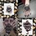 Oottati Waterproof Halloween Temporary Tattoo Stickers - 9 Sheets Black Skull Eye Devil Sun Moon Totem - Buy Online on GoSupps.com