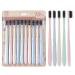 YAOSEN Eco-Friendly Wheat Straw Toothbrush Bamboo Charcoal Soft Bristles Toothbrush (10Pcs)