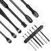 6 Pcs Portable Earwax Removal Kit Products  Stainless Steel Ear Wax Remover Tool 360 Massage Ear Pick Cleaning Care Kits  Keychain Ear Spoon in Sealed Storage Box with Spiral Ear Curette and Scoops Black With Keychain