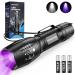 MOWETOO UV Torch LED Torch 2 in 1 Black Light with 4 Modes Waterproof 395nm UV Light Super Bright 500lm for Inspection Pet Urine Detecting Camping Including Accessories 3 AAA Batteries LE-8613d 1 Pack