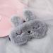 Silk Plush Bunny Grey Sleep Mask - Cute Rabbit Eye Mask for Women & Kids - Buy Online on GoSupps.com