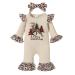 Loalirando Baby Girl Boy Christmas Romper Jumpsuit Overall Newborn Toddler Xmas Outfit Clothing One Piece My First Christmas 6-9 Months Beige 83 - Tree