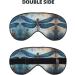 Art Blue Dragonfly Print Unisex Sleep Eye Mask - Soft Comfort Eye Shade for Travel Yoga & Shift Work - Black - Buy Online on GoSupps.com