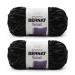 Bernat Velvet Blackbird Yarn - 2 Pack of 300g/10.5oz - Polyester - 5 Bulky - 315 Yards - Knitting/Crochet Blackbird 2 Pack Velvet