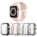 Landhoo 6 Pack case for Apple Watch Series SE/6/5/4 40mm Screen Protector with Tempered Glass Hard PC HD Full Cover Protective iwatch. Black+Clear+Pink+Rose gold+Silver+Classic Leopard only for 40mm