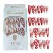 Long Press on Nails Halloween Press on Long Nails with Spider Pattern False Nails for Halloween Full Nails Fake Long Fingernails Various Sizes for Ball Wedding Home Christmas gift