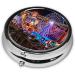 Las Vegas Night View Mini Round Pill Box | 3 Compartment Travel Pill Organizer | Portable Medicine Case for Home & Office - Buy Online on GoSupps.com