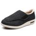Winter Fleece Orthopedic Diabetic Walking Shoes for Women Wide Width Diabetic Sneakers Adjustable Edema Shoes for Arthritis Swollen Feet 8.5 Gris