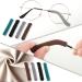 4-Pack Black & Gray Glasses Hinge Covers - Anti-Slip Comfort Control for Sunglasses & Reading Glasses - Elastic Knitted Cotton - Buy Online on GoSupps.com