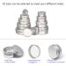 Buy Lusdoly 100pcs 40ml Silver Aluminum Screw Box Cosmetic Cans with Spatula Round Cream Box 57x23mm International Shipping Available - Buy Online on GoSupps.com