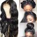 18 Inch Body Wave Lace Front Human Hair Wig for Black Women - Pre Plucked with Baby Hair - Natural Color - 150% Density - Brazilian Hair (1 Pack) - Buy Online on GoSupps.com