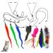 Nicola 9 PCs door hanging cat toys self-play hanging door cat mouse toy retractable plush interactive cat toy for indoor cat elimination boredom ... 9 pieces