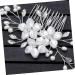 Mikinona 1pc Bridal Hair Combs Wedding Hair Combs Floral Hair Clips Headdress for Women Bridal Hair Pin Bride Hair Combs Pearl Clips for Hair Rhinestone Hair Clips Wedding Headpiece White - Buy Online on GoSupps.com