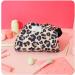 Flat Lay Makeup Bag - Travel Cosmetic Bag for Lipsticks Eyeshadow & Brushes | Large Leopard Design with Brush Holder for Skincare & Hygiene - Buy Online on GoSupps.com