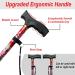 BeGrit Folding Walking Stick for Women | Adjustable & Lightweight Walking Aid with Comfortable Grip | Collapsible & Durable Mobility Aid in Red - Buy Online on GoSupps.com