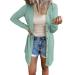 Long Shirt Outerwear Top Thin Warm Knitted Coat Women's Blouse V-Neck Shirt Tunic Long Women's Tunic Women's Shirt Casual Checked Shirt Women's Winter Chunky Knit Jacket G-green XXL