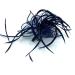 Ladies Mesh Feather Comb Fascinator Ladies Day Races Ascot Weddings Hair Piece (Navy Blue)