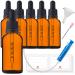 Handsunity 30ml-6Stk pipette bottle Small glass bottle-pharmacy glass set made of amber glass with black pipette cap including 17 pcs accessories brown las bottles 30ml-6 pieces black cap