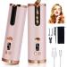 Unbound Cordless Automatic Hair Curler, Anti-Tangle Wireless Auto Curling Iron Wand,Portable USB Rechargeable Spin Curler Ceramic Barrel Rotating for Long Hair