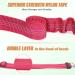 Slowton Adjustable Double Dog Leash for 2 Dogs | 360 Rotatable Reflective Durable for Medium & Large Dogs (9kg+) - Pink - Buy Online on GoSupps.com